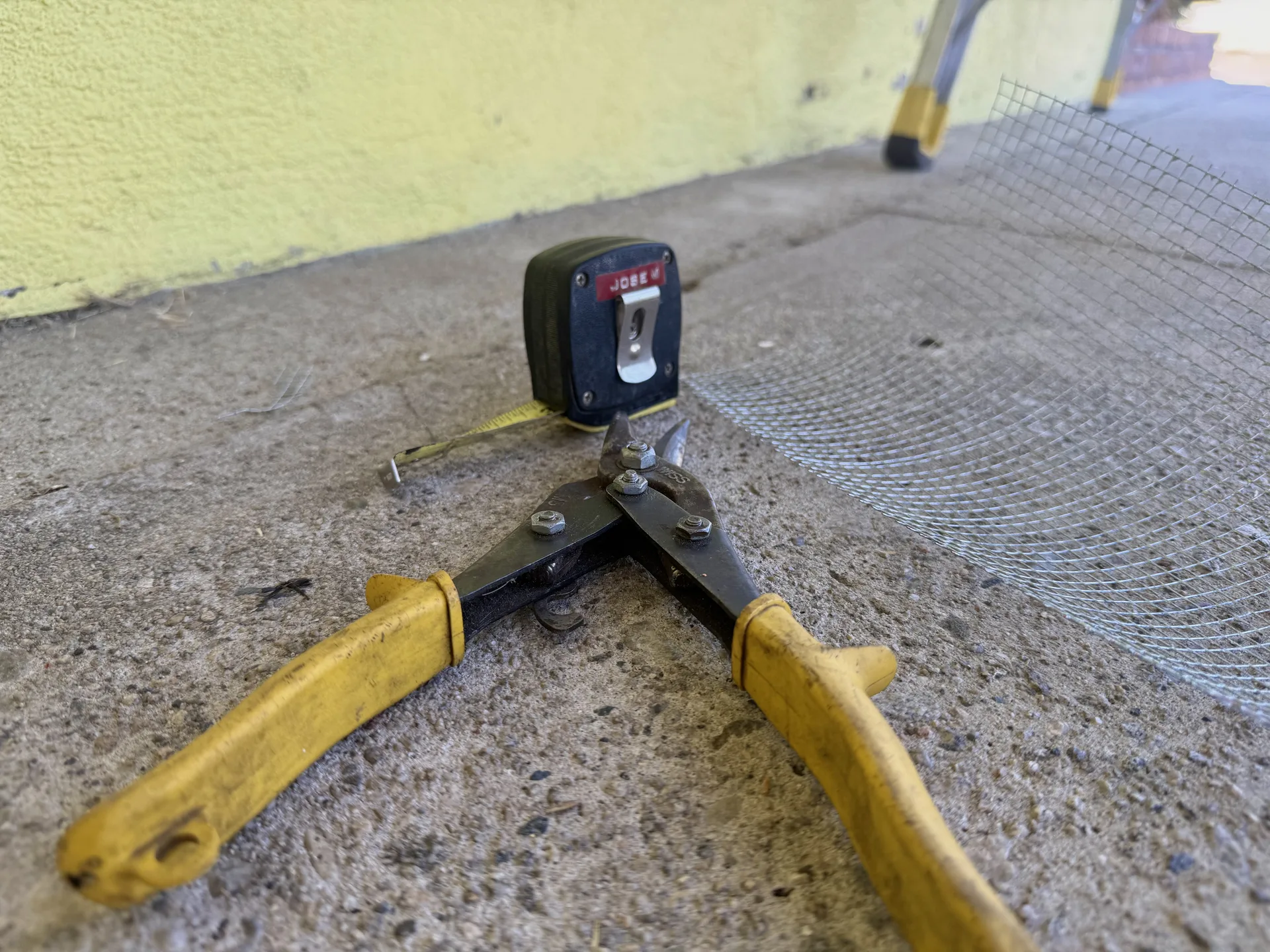 Treebark exclusion tools on job site in Arcadia CA