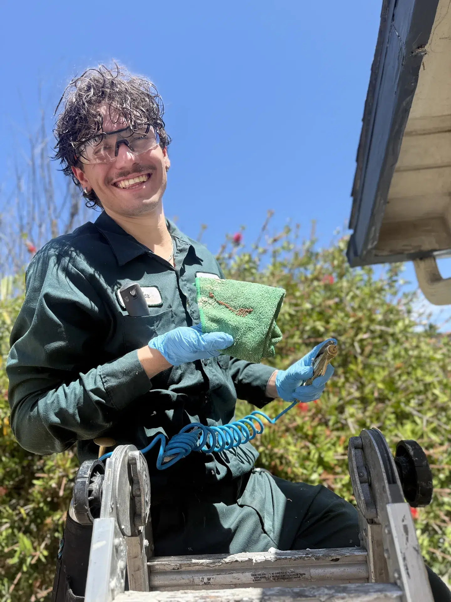 Treebark technician inspecting a Newport Beach home for termites without tenting